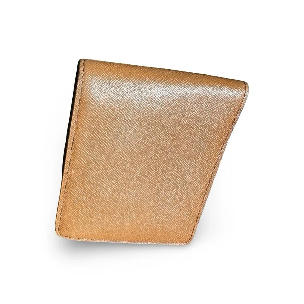 Van Brothers Carmel Brown Textured Bifold Wallet Excellent
